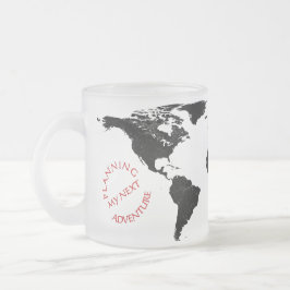 Weltkarte-Abenteuer – Personalisiert Mattglastasse