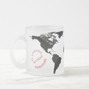 Weltkarte-Abenteuer – Personalisiert Mattglastasse