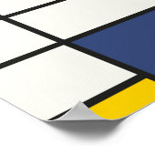 Weltkarte Abstrakt Mondrian Style Poster (Ecke)