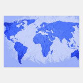 Weltkarte Abstrakt Reisende Rosa Grün Blau Geschenkpapier Set (Vorderseite 3)