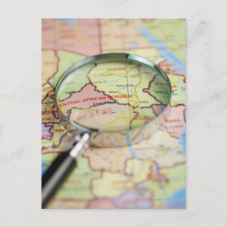 Weltkarte, Afrika Postkarte