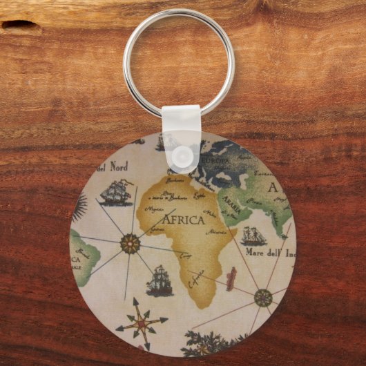 Weltkarte - Afrika Schlüsselanhänger (Vorderseite)