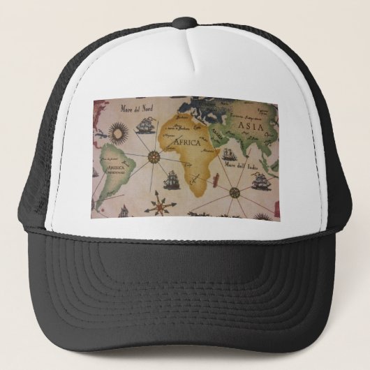Weltkarte - Afrika Truckerkappe (Vorderseite)