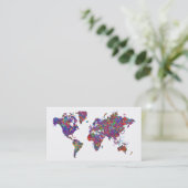 Weltkarte, Aktions-Malerei Visitenkarte (Stehend Vorderseite)