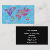 Weltkarte, Aktions-Malerei Visitenkarte (Vorne/Hinten)