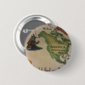 Weltkarte - Amerika Button (Vorne & Hinten)