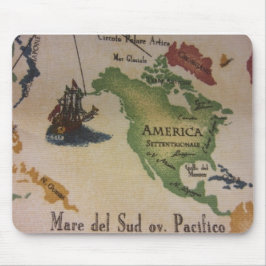 Weltkarte - Amerika Mousepad