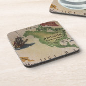 Weltkarte - Amerika Untersetzer (Linke Seite)