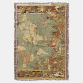 Weltkarte Antique 1886 Illustriert Decke (Vorderseite Vertikal)