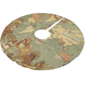 Weltkarte Antique 1886 Illustriert Polyester Weihnachtsbaumdecke (Schrägansicht)