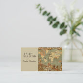 Weltkarte Antique 1886 Illustriert Visitenkarte (Stehend Vorderseite)