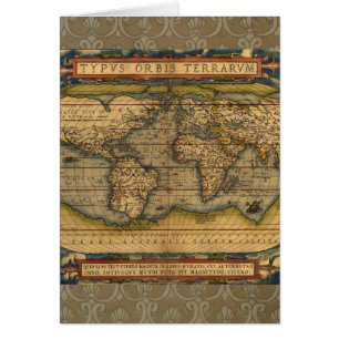 Weltkarte Antique Ortelius