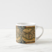 Weltkarte Antique Ortelius Espressotasse (Rechts)