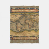 Weltkarte Antique Ortelius Fleecedecke (Vorderseite)