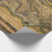 Weltkarte Antique Ortelius Geschenkpapier (Ecke)