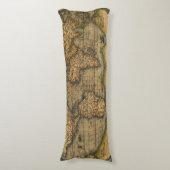 Weltkarte Antique Ortelius Seitenschläferkissen (Vorderseite Vertikal)