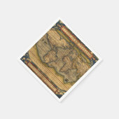 Weltkarte Antique Ortelius Serviette (Ecke)