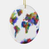 Weltkarte-Aquarell 16 Keramik Ornament (Rechts)