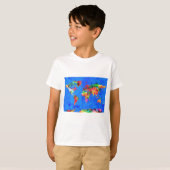 Weltkarte-Aquarell 1 T-Shirt (Vorne ganz)