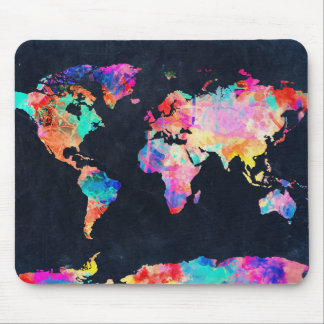 Weltkarte-Aquarell 21 Mousepad