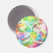Weltkarte Aquarell 28 Magnet (Vorderseite/Rückseite)