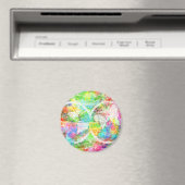 Weltkarte Aquarell 28 Magnet (In Situ (Geschirrspüler))
