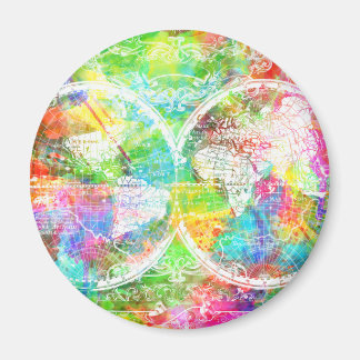 Weltkarte Aquarell 28 Magnet