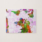 Weltkarte-Aquarell 4 Puzzle (Horizontal)