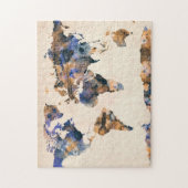 Weltkarte-Aquarell Puzzle (Vertikal)