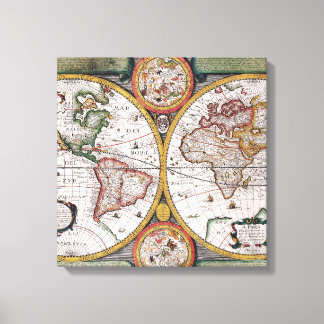 Weltkarte Art & Decke Wanddekoration überzogene Ca Leinwanddruck
