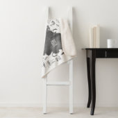 Weltkarte Art Schwarz-weiß Nautic Sherpadecke (Beispiel)