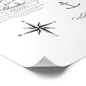 Weltkarte Art Schwarz-weißes Kinderzimmer für Kind Poster (Ecke)