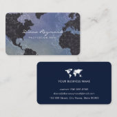 Weltkarte, Atlas, Global Visitenkarte (Vorne/Hinten)