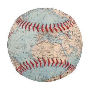 Weltkarte auf Mercators Projektion Baseball