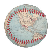 Weltkarte auf Mercators Projektion Baseball (Vorderseite Links)