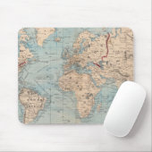 Weltkarte auf Mercators Projektion Mousepad (Mit Mouse)