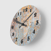 Weltkarte aus künstlerischem Holz mit nummerierten Runde Wanduhr (Winkel)