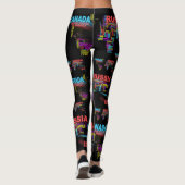 Weltkarte aus Ländernamen Leggings (Rückseite)