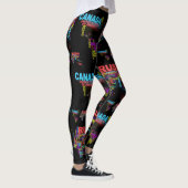 Weltkarte aus Ländernamen Leggings (Rechts)