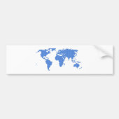 Weltkarte Autoaufkleber (Vorne)