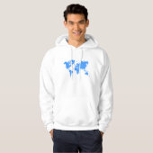 Weltkarte - Baby Blue Hoodie (Vorne ganz)