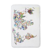 Weltkarte Badematte (Vorderseite Vertikal)