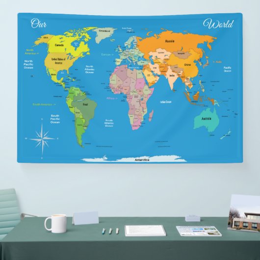 Weltkarte Banner (Messe)