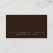 Weltkarte Beruflich braun Visitenkarte (Rückseite)