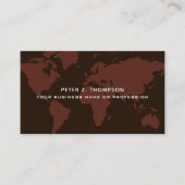 Weltkarte Beruflich braun Visitenkarte (Vorderseite)