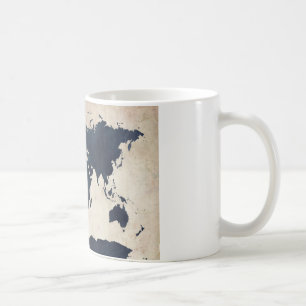 Weltkarte beunruhigte Marine Kaffeetasse