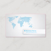Weltkarte-blaue Technologie-globales Geschäft Visitenkarte (Vorderseite)