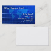 Weltkarte-blaue Technologie-Visitenkarte Visitenkarte (Vorne/Hinten)