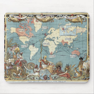 Weltkarte-Britisches Empire-1886 Mousepad