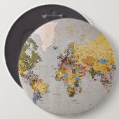 Weltkarte Button (Vorne & Hinten)